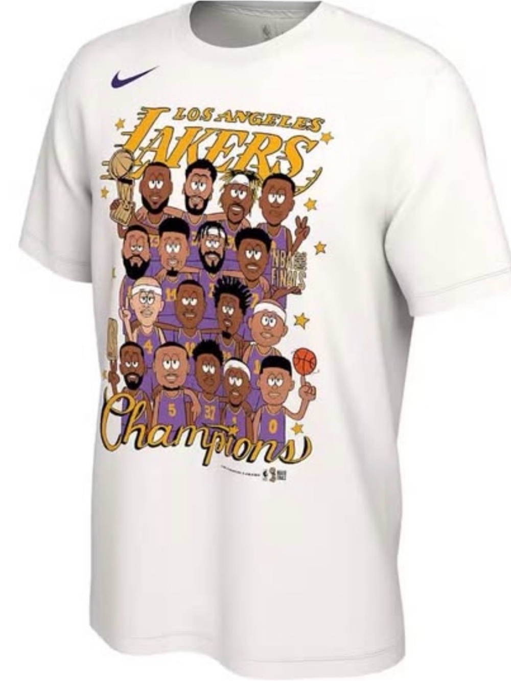Nike Los Angeles Lakers Champions Club Roster T-shirt NBA - size M
